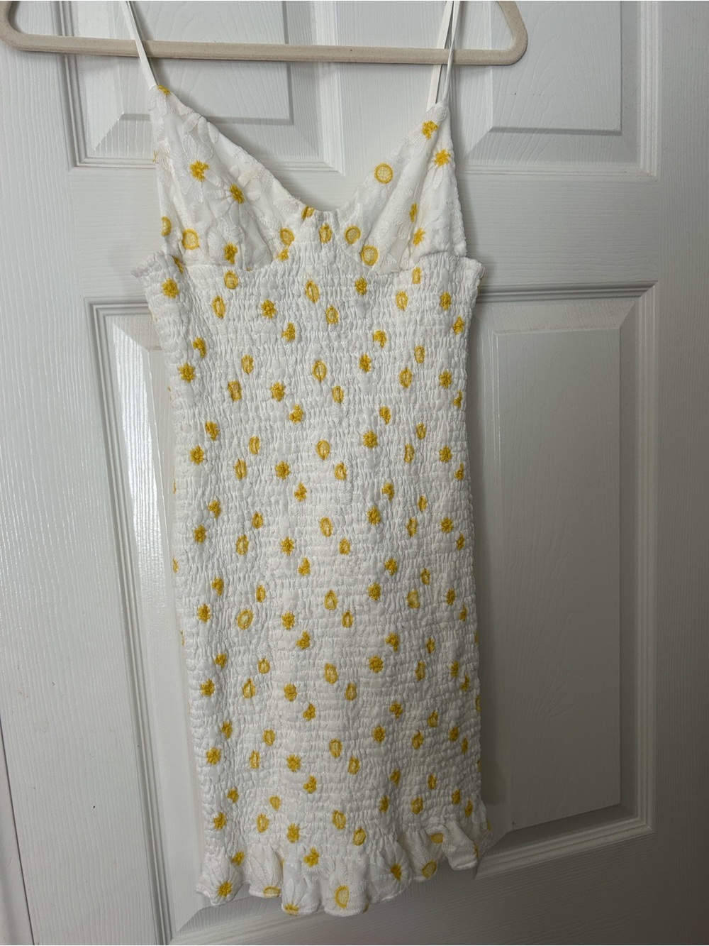 Princess Polly The Zana Dress Floral Mini White & Yellow Small